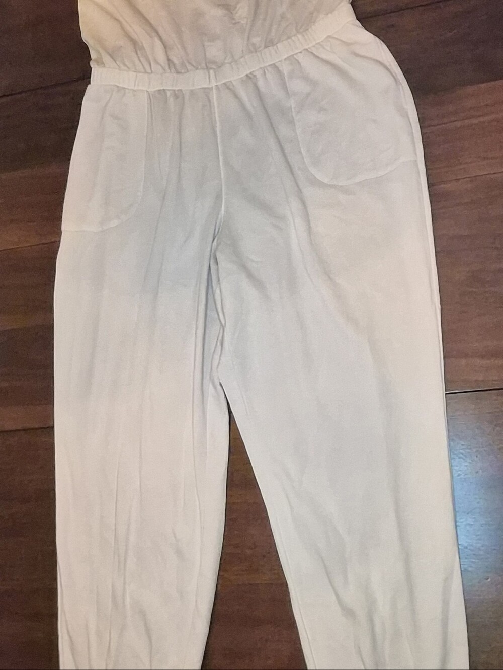 Lane Bryant Comfy White Cami Jumpsuit